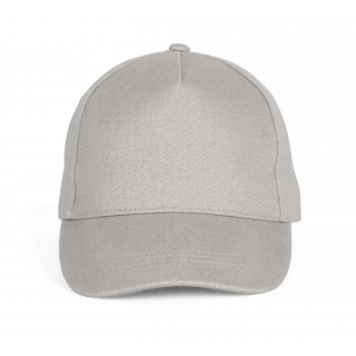 Casquette Baseball - 5 panneaux KP195 - Light Grey personnalisable - Vue de face