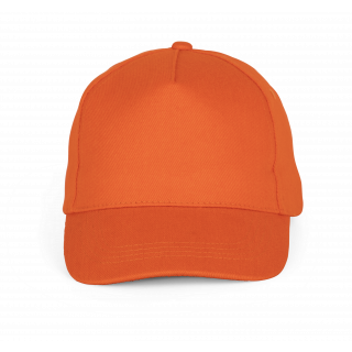 Casquette Baseball - 5 panneaux KP195 - Orange personnalisable - Vue de face