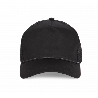 Casquette trucker - 5 panneaux KP225 - Black personnalisable - Vue de face