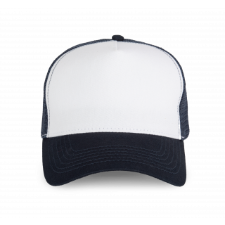 Casquette trucker - 5 panneaux KP225 - Navy / White personnalisable - Vue de face