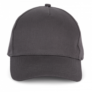 Casquette en coton et polyester recyclés K-loop tracking - 5 panneaux KP229 - Dark Grey personnalisable - Vue de face