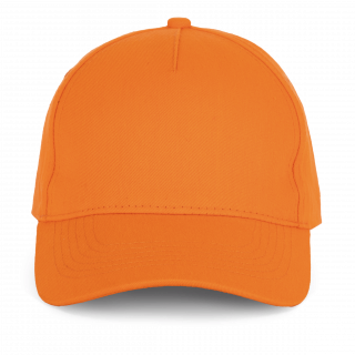 Casquette en coton et polyester recyclés K-loop tracking - 5 panneaux KP229 - Orange personnalisable - Vue de face