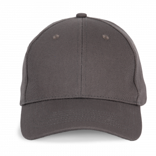 Casquette en coton et polyester recyclés K-loop tracking- 6 panneaux KP230 - Dark Grey personnalisable - Vue de face