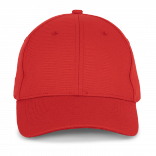 Casquette en coton et polyester recyclés K-loop tracking- 6 panneaux KP230 - Red personnalisable - Vue de face