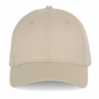 Casquette en coton et polyester recyclés K-loop tracking - 6 panneaux KP231 - Beige personnalisable - Vue de face