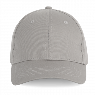 Casquette en coton et polyester recyclés K-loop tracking - 6 panneaux KP231 - Light Grey personnalisable - Vue de face