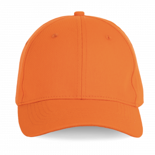 Casquette en coton et polyester recyclés K-loop tracking - 6 panneaux KP231 - Orange personnalisable - Vue de face