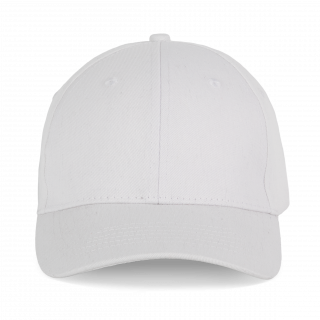 Casquette en coton et polyester recyclés K-loop tracking - 6 panneaux KP231 - White personnalisable - Vue de face