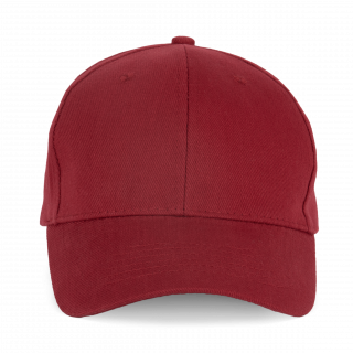 Casquette en coton bio - 6 panneaux KP233 - Hibiscus Red personnalisable - Vue de face