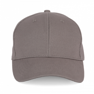 Casquette en coton bio - 6 panneaux KP233 - Metal Grey personnalisable - Vue de face