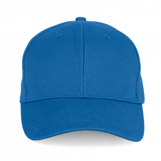 Casquette en coton bio - 6 panneaux KP233 - Sea Blue personnalisable - Vue de face