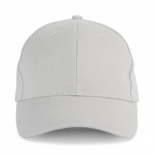 Casquette en coton bio - 6 panneaux KP233 - Snow Grey personnalisable - Vue de face