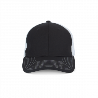 Casquette trucker - 6 panneaux KP238 - Black / White personnalisable - Vue de face