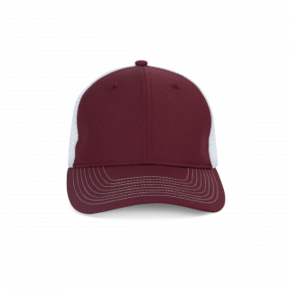Casquette trucker - 6 panneaux KP238 - Light Burgundy / White personnalisable - Vue de face