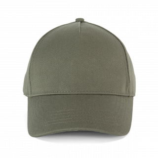 Casquette en coton bio 5 panneaux - K-up Gold Label KP355 - Pale Khaki personnalisable - Vue de face