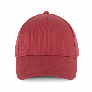 Casquette en coton bio 5 panneaux - K-up Gold Label KP355 - Terracotta Red personnalisable - Vue de face