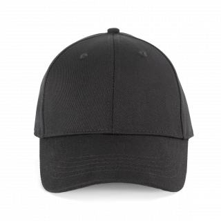 Casquette en coton bio 6 panneaux - K-up Gold Label KP356 - Black personnalisable - Vue de face