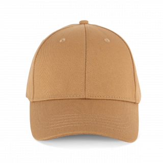 Casquette en coton bio 6 panneaux - K-up Gold Label KP356 - Honey Brown personnalisable - Vue de face