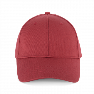 Casquette en coton bio 6 panneaux - K-up Gold Label KP356 - Terracotta Red personnalisable - Vue de face