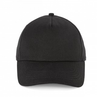 Casquette en toile de coton 5 panneaux - K-up Gold Label KP357 - Black personnalisable - Vue de face