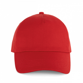 Casquette en toile de coton 5 panneaux - K-up Gold Label KP357 - Crimson Red personnalisable - Vue de face