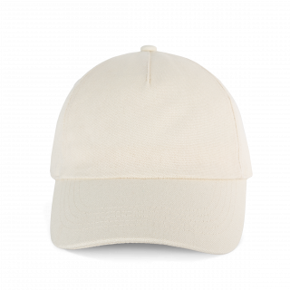 Casquette en toile de coton 5 panneaux - K-up Gold Label KP357 - Ecru personnalisable - Vue de face