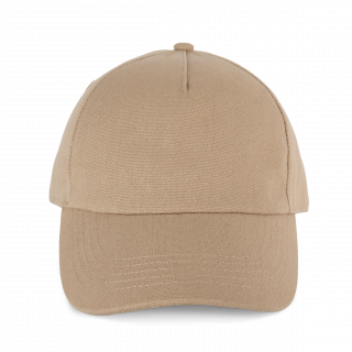 Casquette en toile de coton 5 panneaux - K-up Gold Label KP357 - Oak Brown personnalisable - Vue de face
