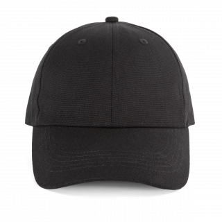 Casquette en toile de coton 6 panneaux - K-up Gold Label KP358 - Black personnalisable - Vue de face