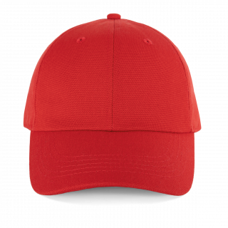 Casquette en toile de coton 6 panneaux - K-up Gold Label KP358 - Crimson Red personnalisable - Vue de face