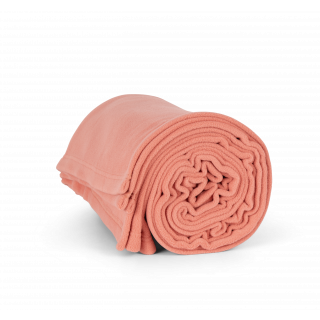 Plaid en polaire KP424 - Praline Rose personnalisable - Vue de face