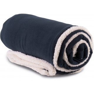 Plaid sherpa KP431 - Night Navy personnalisable - Vue de face