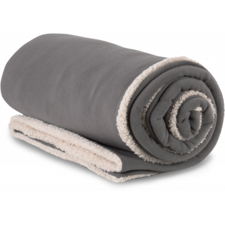 Plaid sherpa KP431 - Steel Grey personnalisable - Vue de face