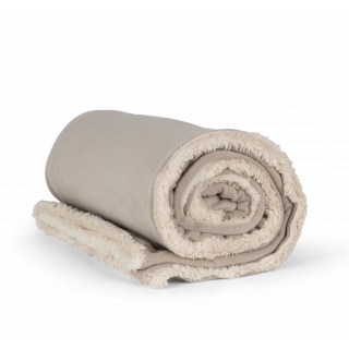 Plaid sherpa KP431 - Beige personnalisable - Vue de face