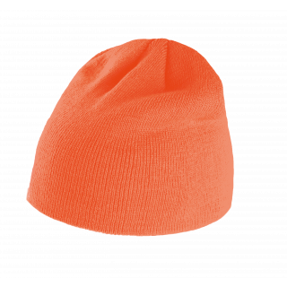 Bonnet tricoté KP513 - Fluorescent Orange personnalisable - Vue de face