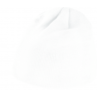 Bonnet tricoté KP513 - White personnalisable - Vue de face