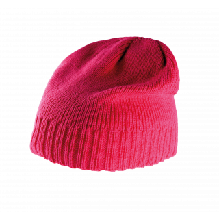 Bonnet bordure côtelée KP516 - Fuchsia personnalisable - Vue de face