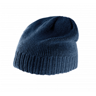 Bonnet bordure côtelée KP516 - Navy personnalisable - Vue de face