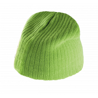 Bonnet tricot côtelé KP517 - Lime personnalisable - Vue de face