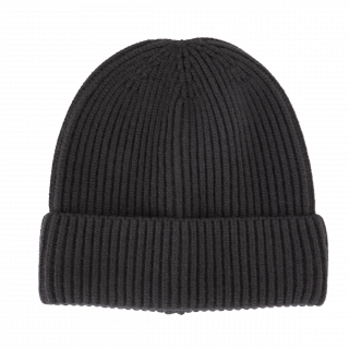 Bonnet en maille avec revers - K-up Gold Label KP561 - Black personnalisable - Vue de face