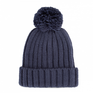 Bonnet à pompon KP563 - Fly Blue personnalisable - Vue de face