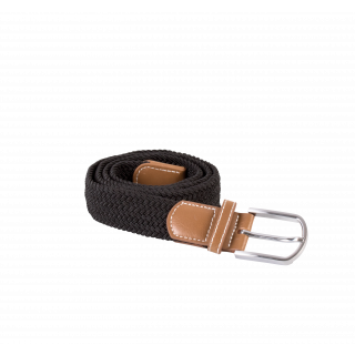 Ceinture tressée élastiquée KP805 - Black personnalisable - Vue de face