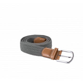 Ceinture tressée élastiquée KP805 - Dark Grey personnalisable - Vue de face