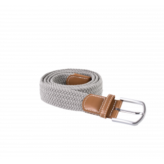 Ceinture tressée élastiquée KP805 - Light Grey personnalisable - Vue de face