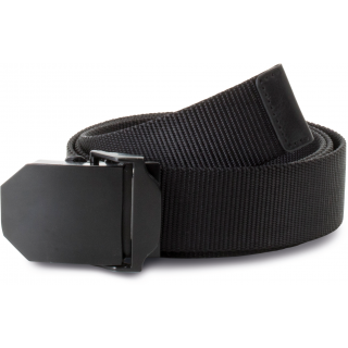 Ceinture à boucle en métal KP813 - Black personnalisable - Vue de face