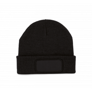 Bonnet recyclé avec patch KP890 - Black personnalisable - Vue de face