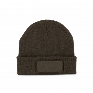 Bonnet recyclé avec patch KP890 - Dark Khaki personnalisable - Vue de face