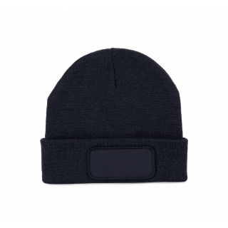 Bonnet recyclé avec patch KP890 - Navy personnalisable - Vue de face