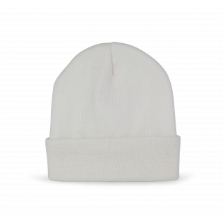 Bonnet recyclé avec doublure Thinsulate™ KP893 - White personnalisable - Vue de face