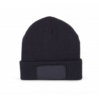 Bonnet avec patch et doublure Thinsulate™ KP894 - Navy personnalisable - Vue de face