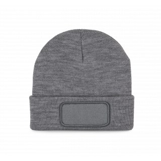Bonnet avec patch et doublure Thinsulate™ KP894 - Oxford grey personnalisable - Vue de face